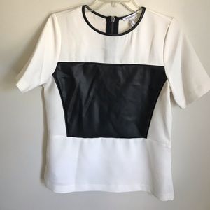BCBG white/black blouse